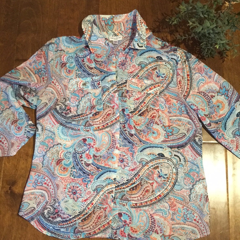 Rebecca Malone Petites Paisley Top